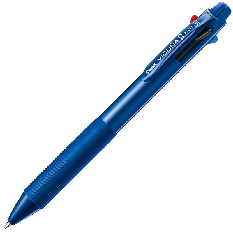 Pentel Ballpoint Pen Vicuna, Extra Fine, Black, Red, Blue, Green, Blue (BXC45C) - Image 1